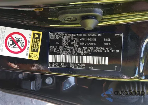 2018 Toyota Highlander Limited from USA, damaged, VIN 5TDDZRFH6JS839240